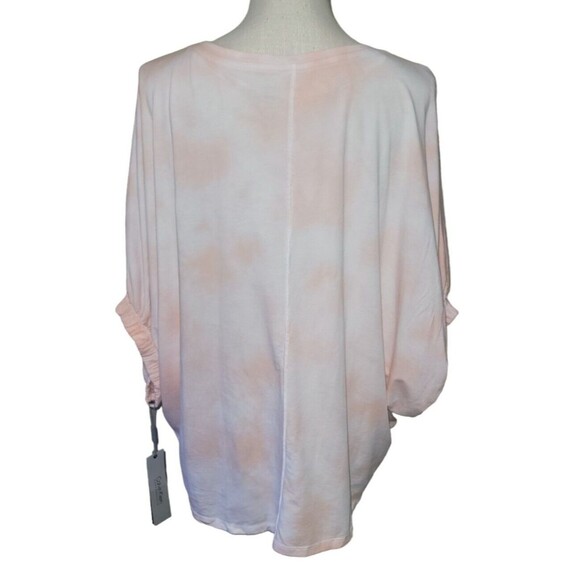 ⭐Calvin Klein Performance Tie-Dyed Relaxed T-Shirt Seashell Pink Small NWT Women - Picture 5 of 13